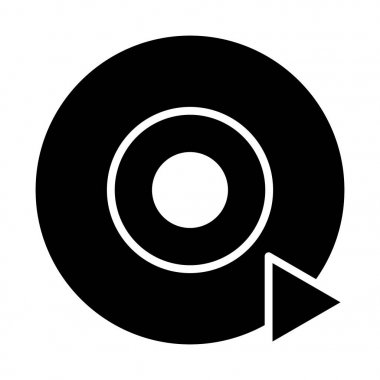 Disk Cd Dvd siluet simge. Vektör piktogram