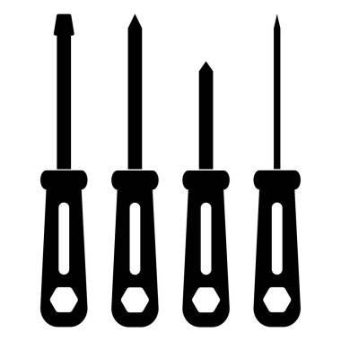 Tornavidalar simgesi. Bina sembolü. Vektör piktogram