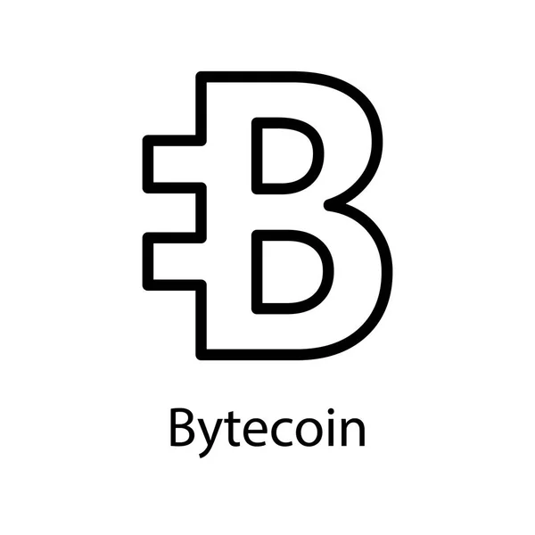 Bytecoin Symbol für Internet-Geld. Kryptowährungssymbol. Blockchain-basierte sichere Kryptowährung. Vektor — Stockvektor