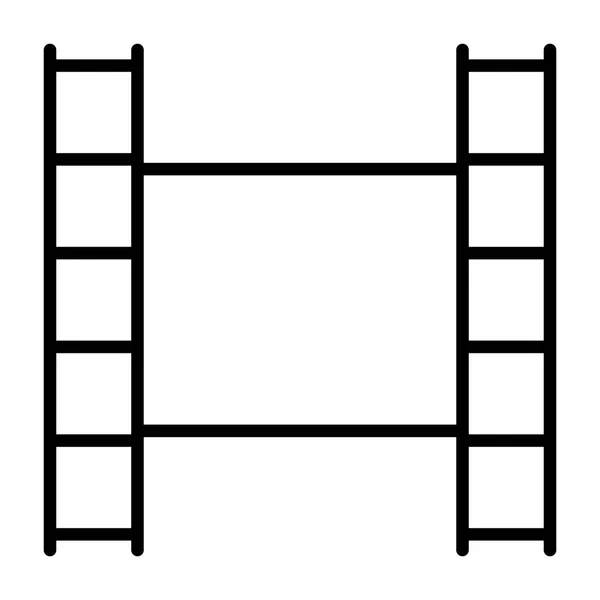 Film strip lijn pictogram. Video symbool. Vectorillustratie — Stockvector