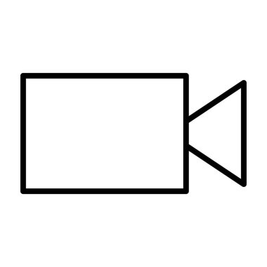 Video kamera satırı simgesi. Vektör çizim