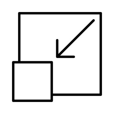 Tam ekran ince çizgi simgesini çıkın. Vektör piktogram