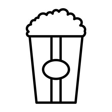 Patlamış mısır satırı simgesi. Vektör çizim