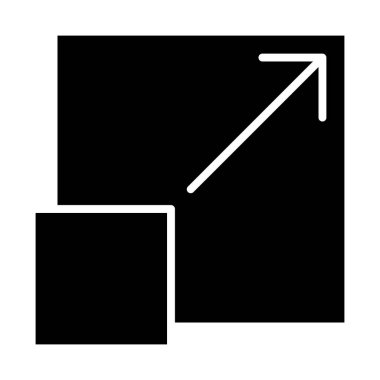 Tam ekran siluet simge için genişletin. Vektör piktogram