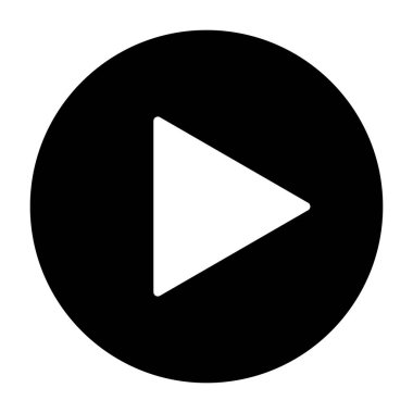 Düğme siluet simge oynamak. Vektör çizim