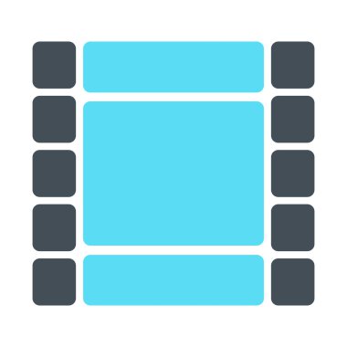 Film şeridi siluet simge. Video sembolü. Vektör çizim