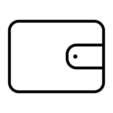 M-cüzdan piksel mükemmel vektör ince çizgi simgesini 48 x 48. Basit en az piktogram