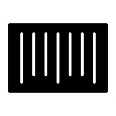 Barkod piksel mükemmel vektör siluet simge 48 x 48. Basit en az piktogram