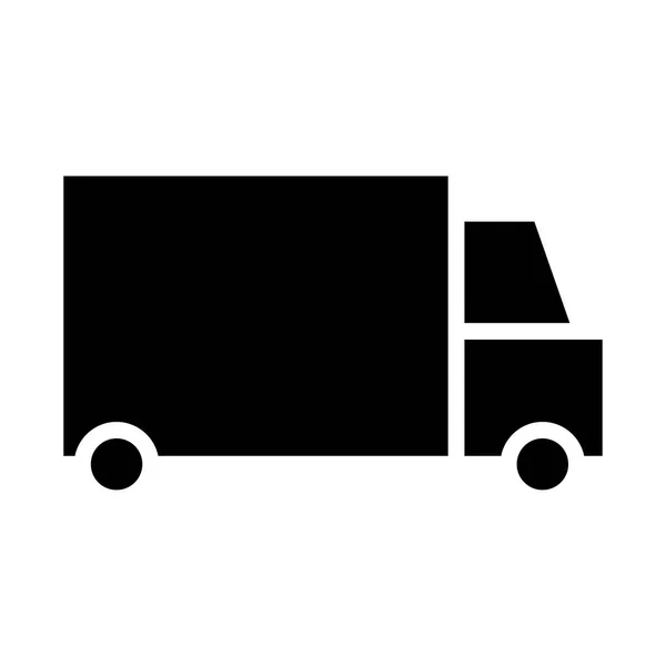 Teslimat kamyonu piksel mükemmel vektör siluet simge 48 x 48. Basit en az piktogram — Stok Vektör