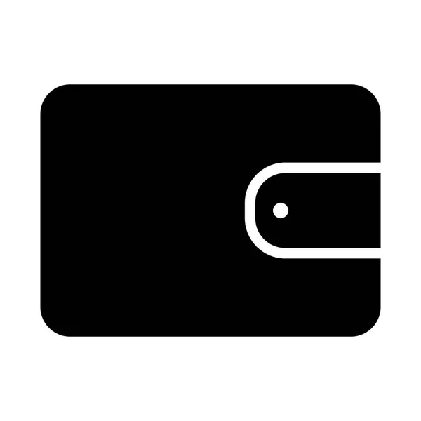 Wallet Pixel Perfect Vector Silhouette Icon 48x48. Pictograma mínimo simples — Vetor de Stock