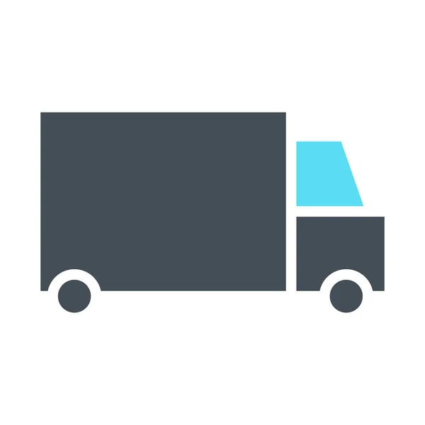Consegna camion pixel perfetta silhouette vettoriale icona 48x48. Pittogramma minimale semplice — Vettoriale Stock