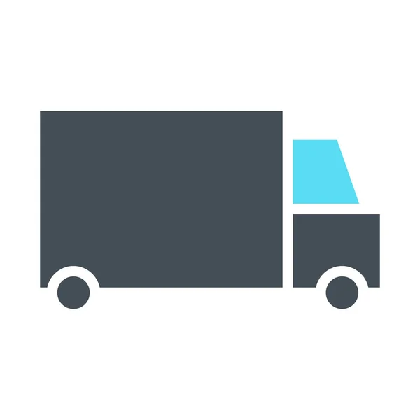 Entrega Truck Pixel Perfect Vector Silhouette Icon 48x48. Pictograma mínimo simples —  Vetores de Stock