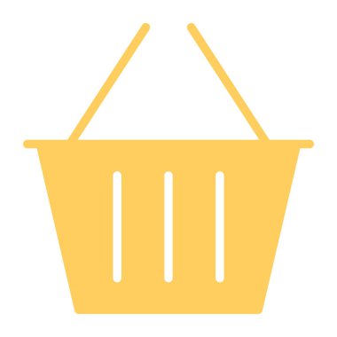 Alışveriş sepeti piksel mükemmel vektör siluet simge 48 x 48. Basit en az piktogram