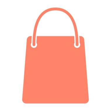 Alışveriş çantası piksel mükemmel vektör siluet simge 48 x 48. Basit en az piktogram