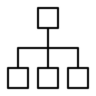 Bilgisayar ağ satırı simgesi. Vektör basit en az 96 x 96 piktogram