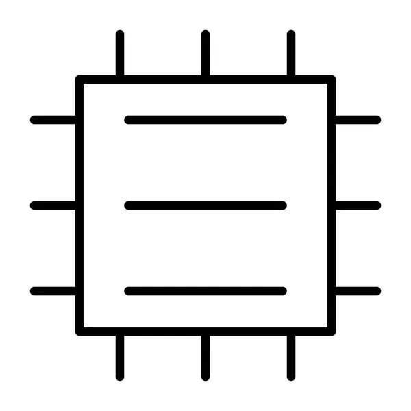 Unidade de Processador Central Ícone de Linha. Vetor de CPU Simples Minimal 96x96 Pictograma —  Vetores de Stock