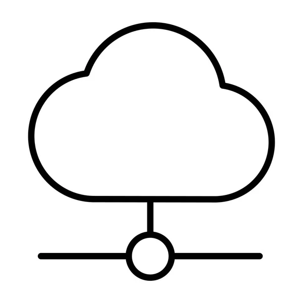 Icône Cloud Technology Line. Pictogramme vectoriel minimal simple 96x96 — Image vectorielle