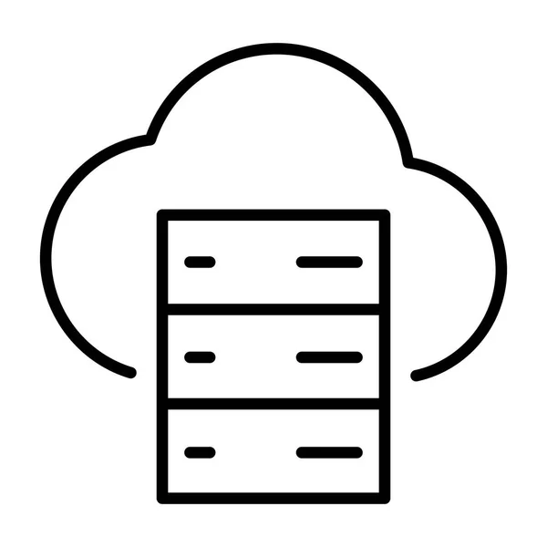 Cloud Server řádku ikonu. Vektor jednoduché minimální 96 x 96 piktogram — Stockový vektor