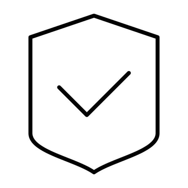 Icono de línea de escudo de seguridad. Pictograma mínimo simple del vector 96x96 — Archivo Imágenes Vectoriales