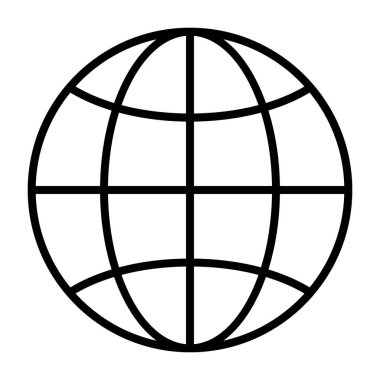 Küre satırı simgesi. Vektör basit en az 96 x 96 piktogram