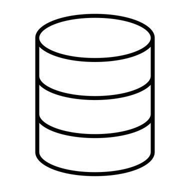 Veritabanı satırı simgesi. Vektör basit en az 96 x 96 piktogram