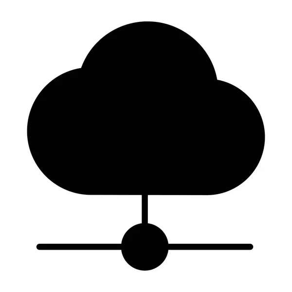 Icône Cloud Technology Line. Pictogramme vectoriel minimal simple 96x96 — Image vectorielle