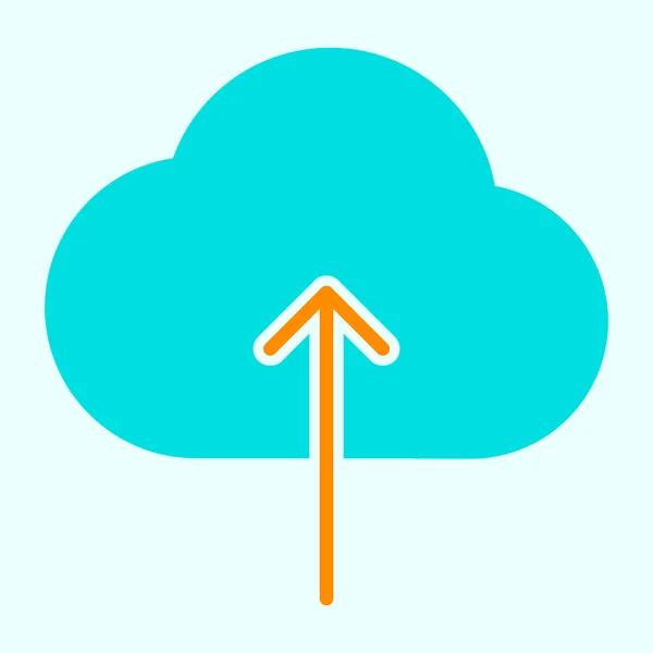Ikona čáry Upload Cloud. Vektor jednoduché minimální 96 x 96 piktogram — Stockový vektor