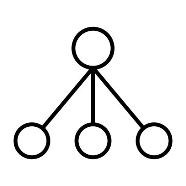 Blockchain düğüm satırı simgesi. Vektör basit en az 96 x 96 piktogram