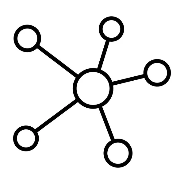 Blockchain Network Line Icon. Pictograma mínimo simple del vector 96x96 — Vector de stock