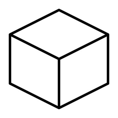 Küp satırı simgesi. Vektör basit en az 96 x 96 piktogram