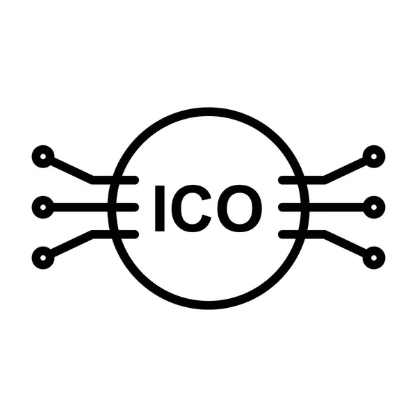 Ikona čáry ICO. Vektor jednoduché minimální 96 x 96 piktogram — Stockový vektor