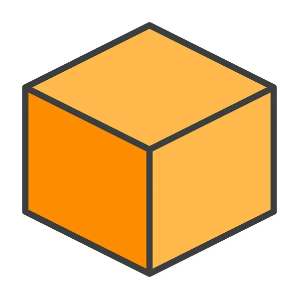 Icono de línea de cubo. Pictograma mínimo simple del vector 96x96 — Archivo Imágenes Vectoriales