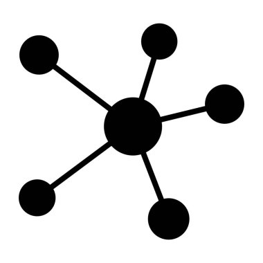 Blockchain ağ kutsal kişilerin resmi. Vektör basit en az 96 x 96 piktogram