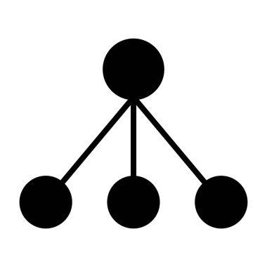 Blockchain düğüm simgesi. Vektör basit en az 96 x 96 piktogram