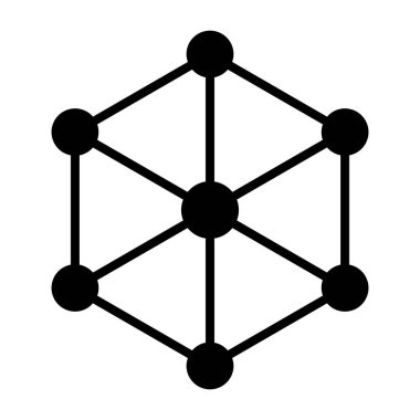 Blockchain düğüm simgesi. Vektör basit en az 96 x 96 piktogram