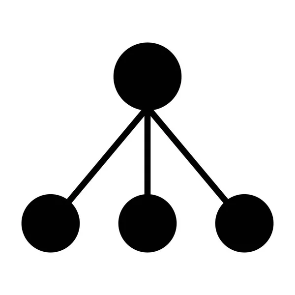 Blockchain-Knotensymbol. Vektor einfach minimal 96x96 Piktogramm — Stockvektor
