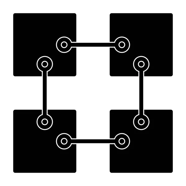 Ikona Blockchain. Piktogram wektor proste minimalne 96 x 96 — Wektor stockowy