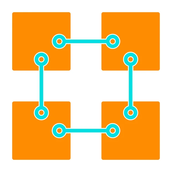 Піктограма блокчейн. Вектор Проста мінімальна 96x96 Піктограма — стоковий вектор