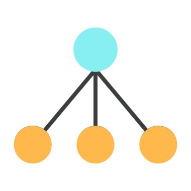 Blockchain düğüm simgesi. Vektör basit en az 96 x 96 piktogram