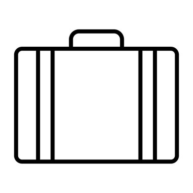 Seyahat çanta işaretçi satır simgesi. Vektör basit en az 96 x 96 piktogram