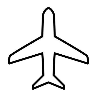 Uçak satırı simgesi. Vektör basit en az 96 x 96 piktogram