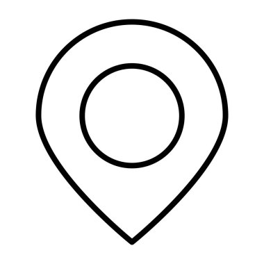 Konum işaretçisi satırı simgesi. Vektör basit en az 96 x 96 piktogram