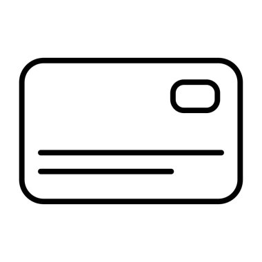 Kredi kartı satırı simgesi. Vektör basit en az 96 x 96 piktogram