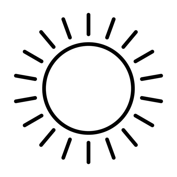 Icône Sun Line. Pictogramme vectoriel minimal simple 96x96 — Image vectorielle