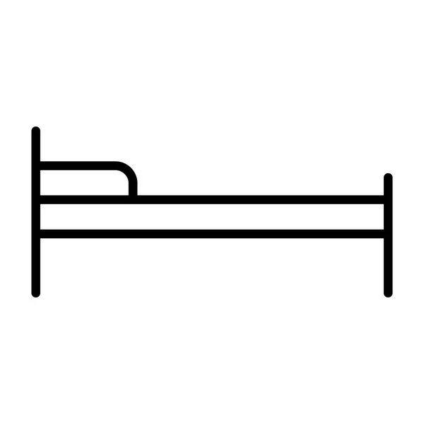 Hotel Bed Line Icon. Pictograma mínimo simple del vector 96x96 — Archivo Imágenes Vectoriales