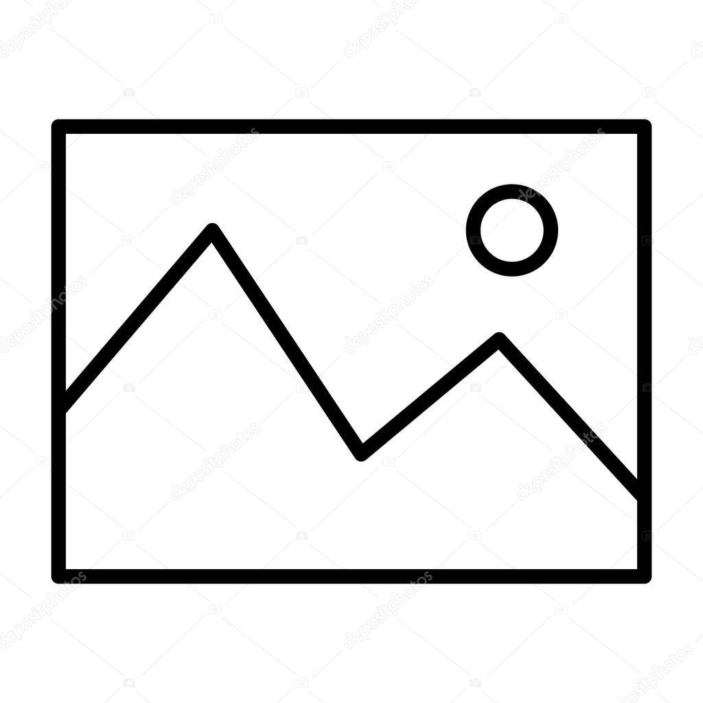 Picture Line Icon. Vector Simple Minimal 96x96 Pictogram