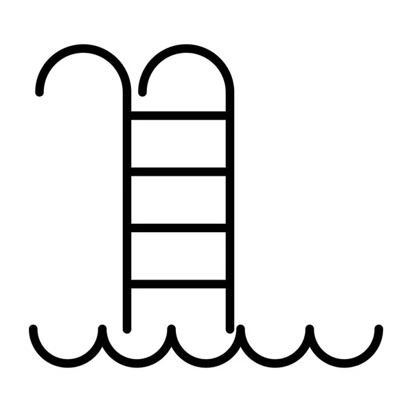 Swimmingpool Line Icon. Vektor einfach minimal 96x96 Piktogramm — Stockvektor