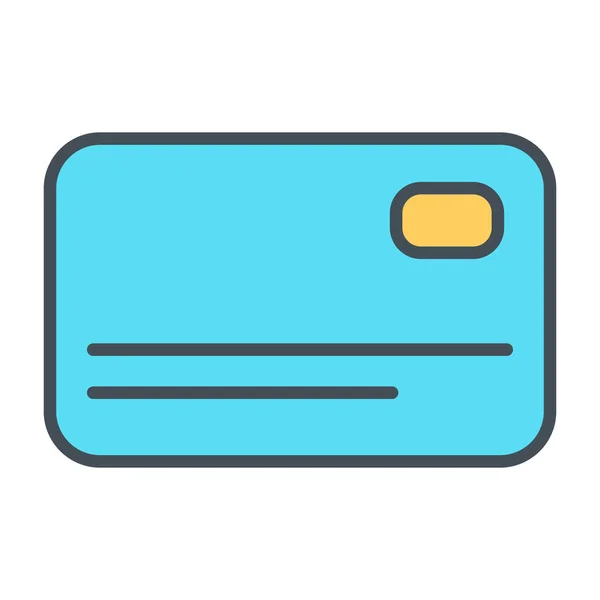 Icono de línea de tarjeta de crédito. Pictograma mínimo simple del vector 96x96 — Vector de stock