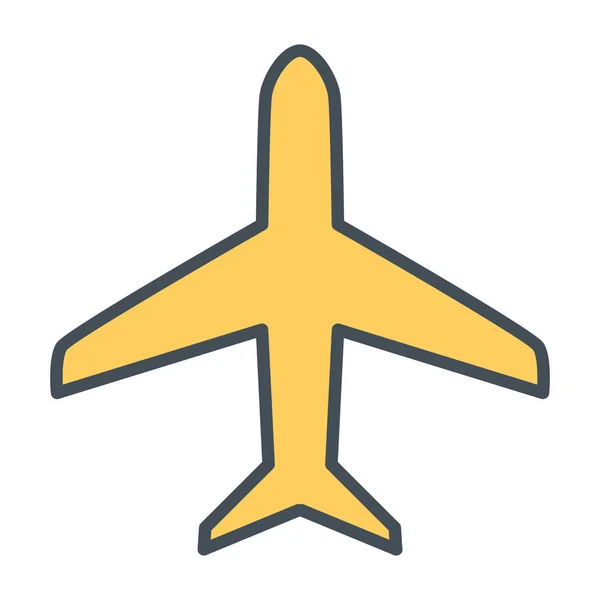 Plane Line Icon. Vector Simple Minimal 96x96 Pictogram — Stock Vector