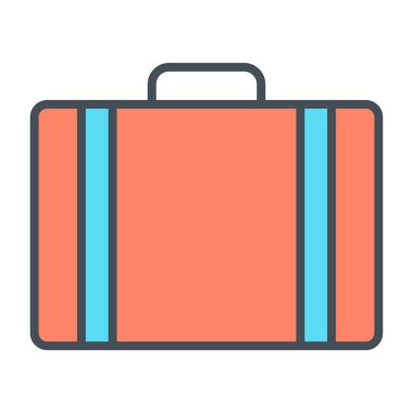 Seyahat çanta satırı simgesi. Vektör basit en az 96 x 96 piktogram